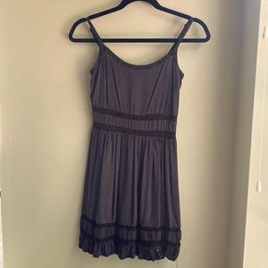 mini polka dot dress with lace detail